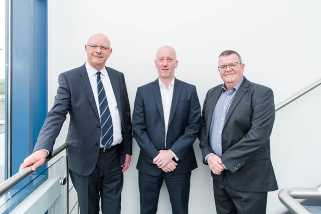 Archie Meikle, David Charman and Graeme Hadden of Ashwood Scotland. Picture: Nadin Dunnigan Photography