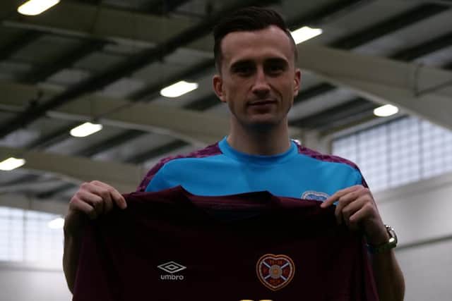 Aaron McEneff is the latest signing at Hearts. Pic: Heart of Midothian FC