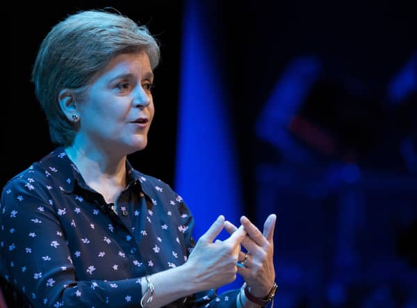First Minister Nicola Sturgeon during Iain Dale's All Talk show at the Edinburgh Fringe. Picture: Jane Barlow/PA Wire