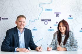 Douglas Graham, director of innovation clusters at Edinburgh Innovations, the University of Edinburgh’s commercialisation service, and Heidi Simpson, regional accelerator director, Royal Bank of Scotland. Picture: Ian Georgeson / Royal Bank of Scotland