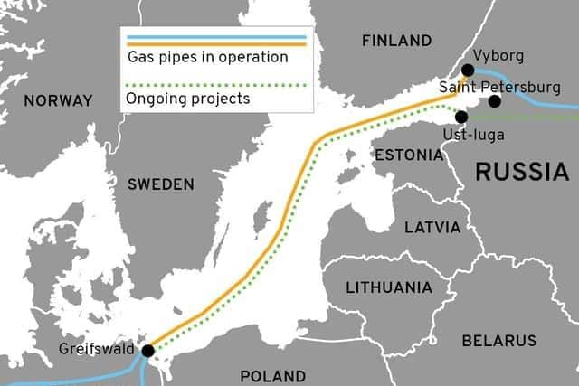 The Nord 1 and 2 pipelines