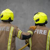 Fire Brigade recruits go through their paces. Picture: PA