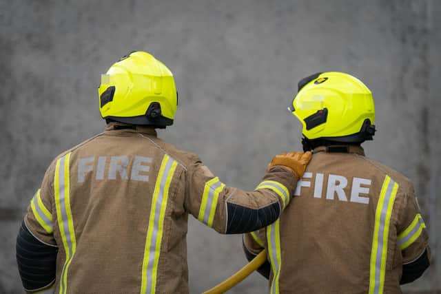 Fire Brigade recruits go through their paces. Picture: PA