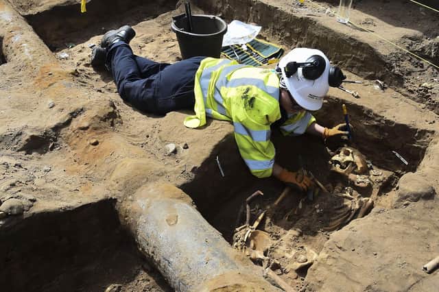 Excavation of South Leith parish church's medieval graveyard as part of Trams to Newhaven project inspired James Oswald's latest novel, All That Lives