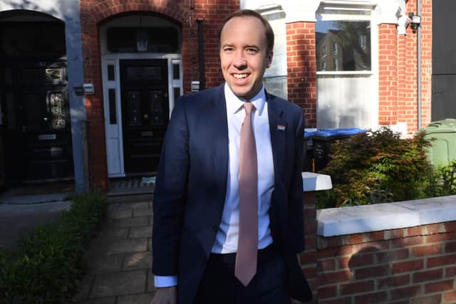 Health secretary Matt Hancock outside his home in north-west London, ahead of an appearance in the House of Commons. Picture: Stefan Rousseau/PA Wire
