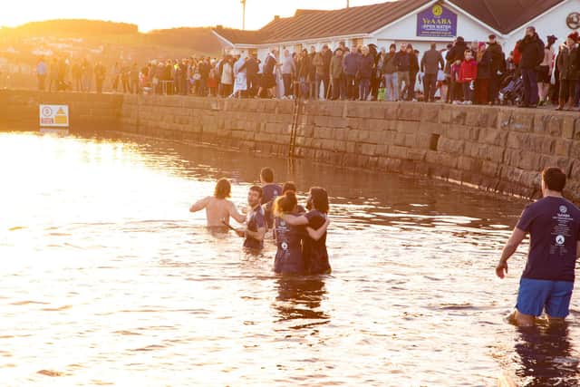 The annual club dook on New Years' day 2017. PIC: Contributed.