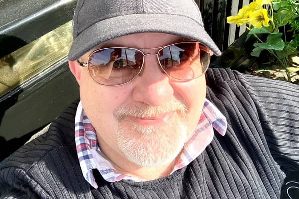 Liam Rudden enjoys a pint, people watching outside the Theatre Royal, Edinburgh