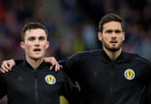 Hearts defender John Souttar and captain Craig Gordon.
