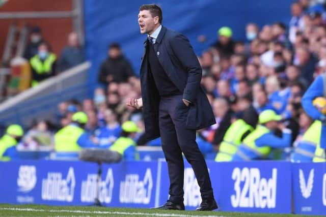 Rangers manager Steven Gerrard saw his team come from behind to beat Hibs 2-1 at Ibrox and return to the top of the Premiership table. (Photo by Craig Foy / SNS Group)