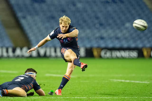 Edinburgh stand-off Jaco van der Walt is now Scotland qualified. Picture: Ross MacDonald / SNS