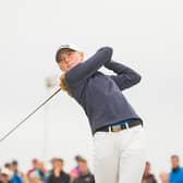 West Kilbride's Louise Duncan in action during the first round of the AIG Women's Open at Carnoustie. Picture: Tristan Jones