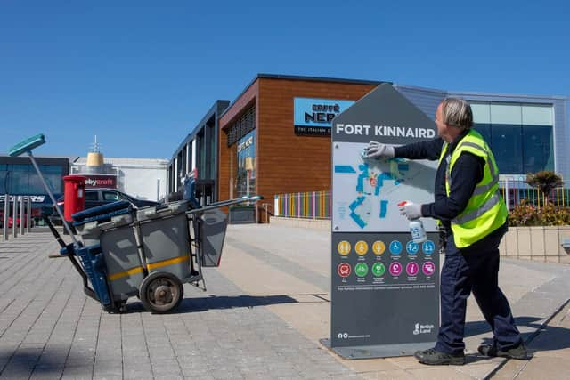 Willie Urban cleans at Fort Kinnaird, Edinburgh. (Photo by SWNS)