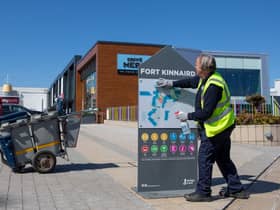 Willie Urban cleans at Fort Kinnaird, Edinburgh. (Photo by SWNS)