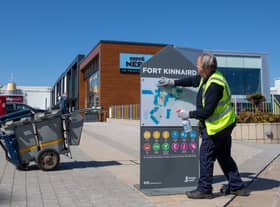 Willie Urban cleans at Fort Kinnaird, Edinburgh. (Photo by SWNS)