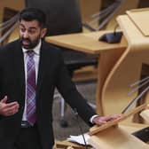 Health Secretary, Humza Yousaf speaking in the Scottish Parliament in Holyrood, Edinburgh providing a statement on the winter support plan for the NHS
