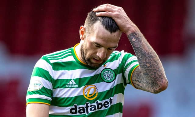 ABERDEEN, SCOTLAND - OCTOBER 25: Celtic's Shane Duffy at Full Time during a Scottish Premiership match between Aberdeen and Celtic at Pittodrie Stadium, on October 25, 2020, in Aberdeen, Scotland. (Photo by Craig Williamson / SNS Group)