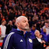 Scotland manager Steve Clarke looks on during the 4-0 defeat to Netherlands at the Johan Cruyff Arena, Amsterdam.