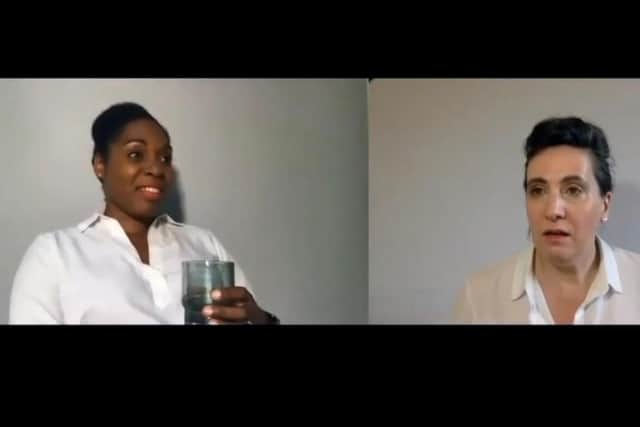 Amanda Wright and Louise Ludgate in Enough