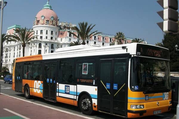 Buses in Nice have flat fares, separate entry and exit doors and screens announcing every stop. Picture: Kevin. B/WikiMedia Commons
