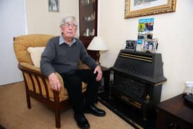 John McAteer  was left without heating during a freezing cold week (Picture Michael Gillen)