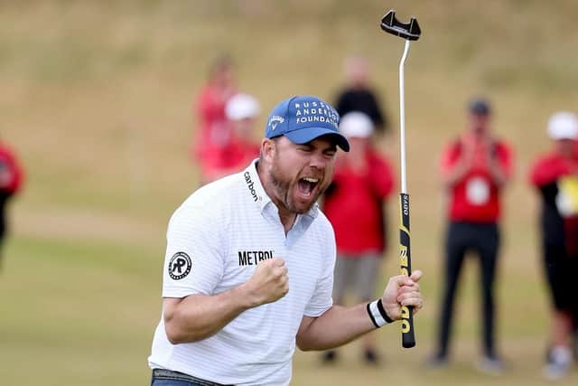 Richie Ramsay roars in delight after winning the Cazoo Classic at Hillside - his fourth DP World Tour triumph but first since 2015. Picture: Photo by Warren Little/Getty Images.