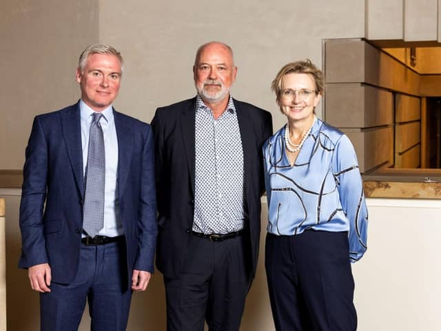 Members of the Archangels team - David Ovens, Ian Macleod and Niki Mackenzie.