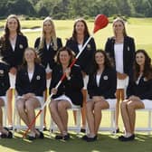 GB&I's team at Merion. Back rown, from left: Lauren Walsh, Annabell Fuller, Amelia Williamson and Hannah Darling. Front row, from left: Emily Price, Louise Duncan, captain Elaine Ratcliffe, Charlotte Heath and Caley McGinty. Picture: Chris Keane/USGA