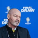 Scotland boss Steve Clarke in Hamburg for the draw for the Euro 2024 finals. Picture: Martin Meissner/AP