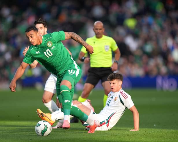 Celtic loan striker Adam Idah was on target as Ireland ended Hungary's unbeaten run at the Aviva Stadium, Dublin. Picture date: Tuesday June 4, 2024.