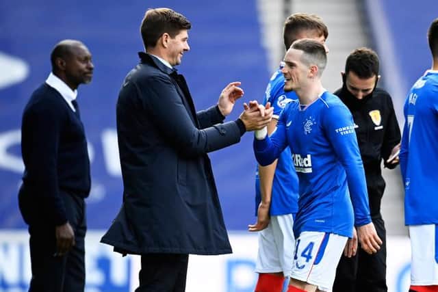 Rangers manager Steven Gerrard has mentored Ryan Kent since the winger's formative years at Liverpool. (Photo by Rob Casey / SNS Group)