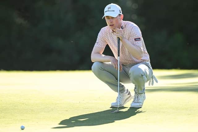.Euan Walker lines up a putt in the final round at Club de Golf Alcanada in Alcudia. Picture: Octavio Passos/Getty Images.