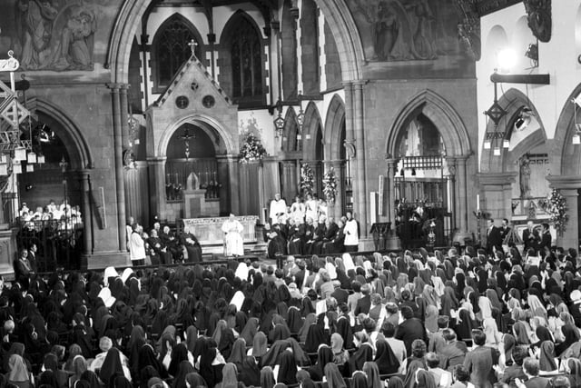 Pope John Paul II addresses members of the Roman Catholic church at St Mary's Cathedral in Edinburgh.