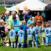 Young footballers took part in this year's Relay event.