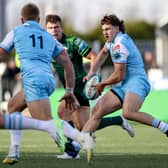 Glasgow Warriors' Kyle Rowe makes a pass durng the defeat to Connacht at The Sportsground. Pic: Ben Brady/INPHO/Shutterstock (14171032bi)