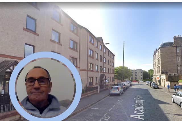 Police have named Douglas Forbes, 78, as the man who was found fatally injured at Academy Park in Edinburgh on Thursday night.