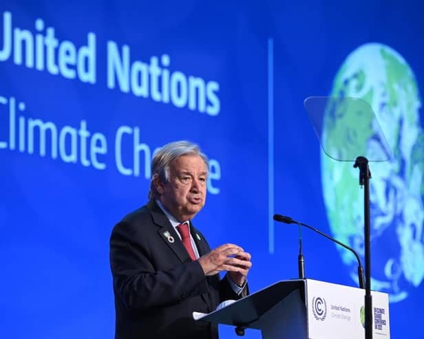 António Guterres, Secretary-General of the United Nations, has accused oil companies of trying to 'knee-cap' efforts to tackle climate change (Picture: Jeff J Mitchell/Getty Images)