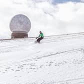 Lowther Hills Ski Club volunteer Tim Mullens, enjoying some fresh tracks PIC: Ross Dolder / Lowther Hills Ski Club