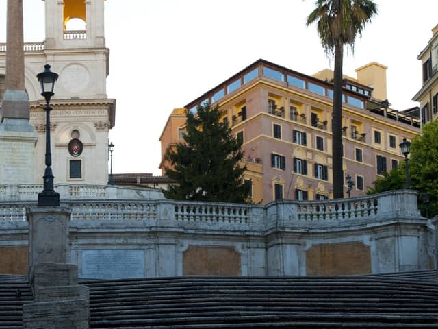 Hotel Hassler Roma, sits at the top of the city's Spanish Steps. Pic: Contributed