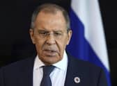 Russian Foreign Minister Sergey Lavrov speaks to Russian journalists. Picture, AP
