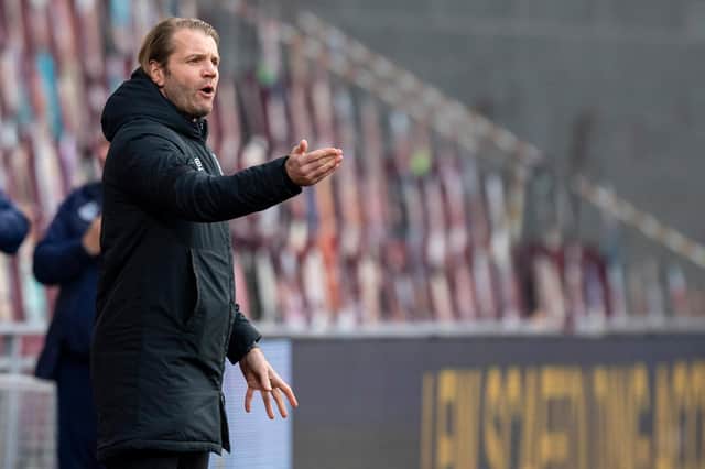 Hearts manager Robbie Neilson during the 2-1 win against Inverness.