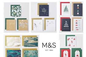 A selection of this year's M&S Christmas cards