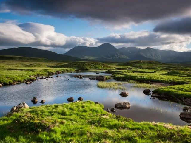 Rannoch Moor is one of the more scenic views on The Jacobite steam train, and was used to play the menacing location where the death eaters board the train in the first instalment of the Deathly Hallows.