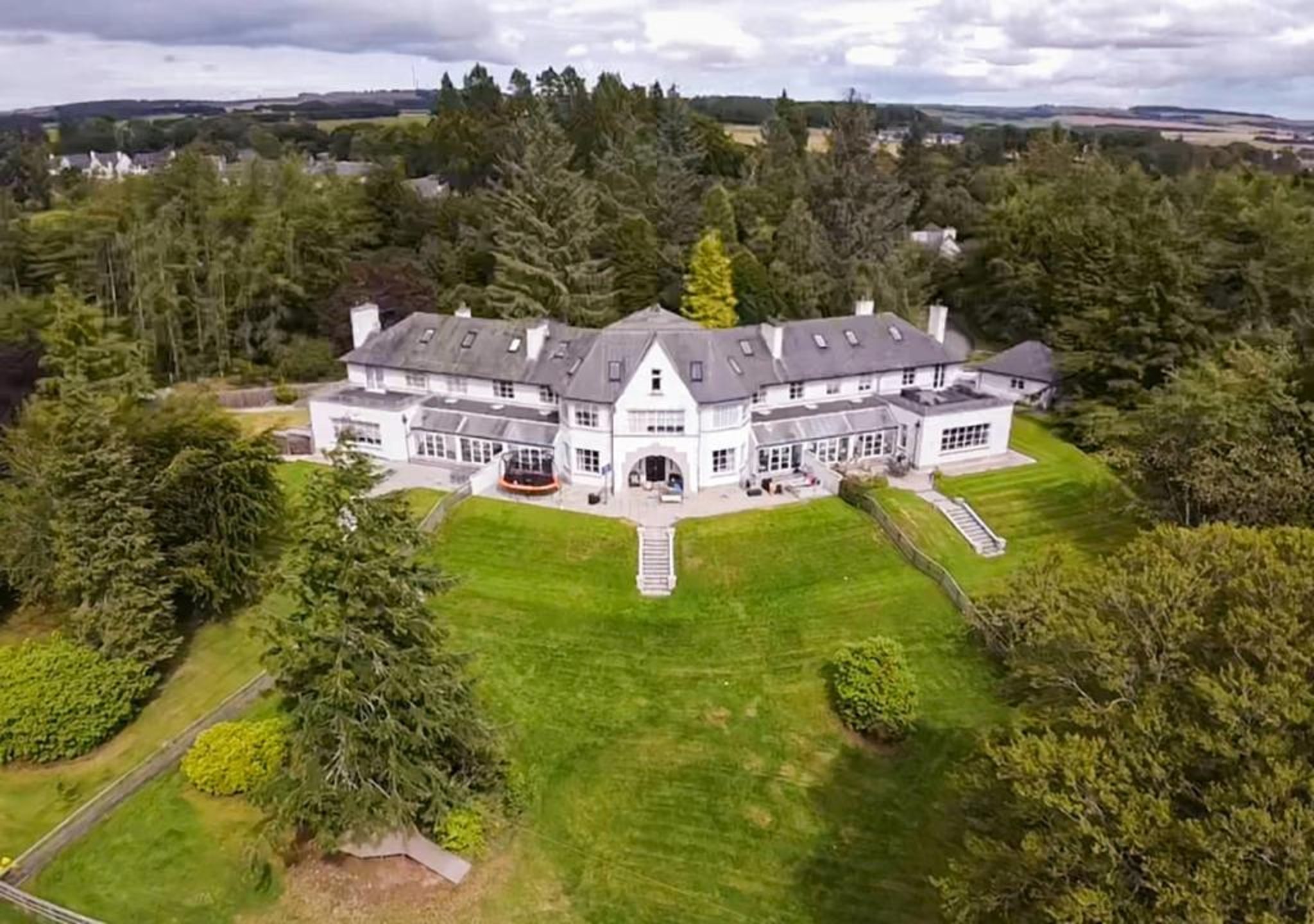 This stunning and unique 7-bedroom terraced house forms part of a former hospital pavilion with lovely views over the Aberdeenshire countryside