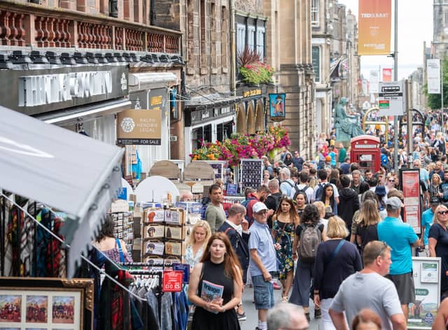 Shopping for visitors to UK destinations such as Edinburgh’s Royal Mile is now 20 per cent more expensive than in every other EU country