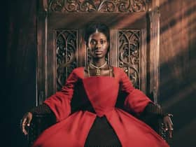 Jodie Turner-Smith as Anne Boleyn in the new Channel 5 TV series. Picture: PA Photo/ViacomCBS Networks International