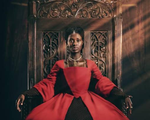 Jodie Turner-Smith as Anne Boleyn in the new Channel 5 TV series. Picture: PA Photo/ViacomCBS Networks International