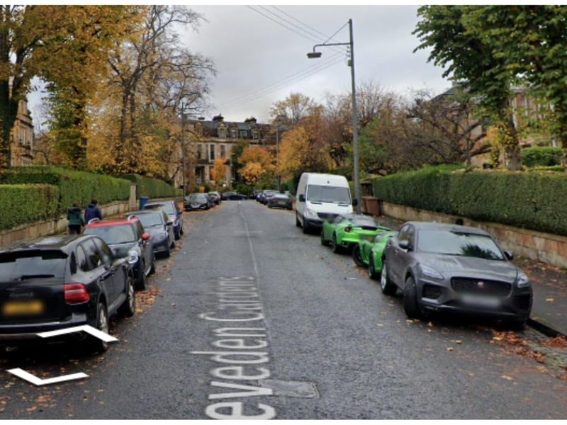 Cleveden Gardens, a quiet setting in the West End of Glasgow, is another new entry to the list, with average house prices of £1.29 million