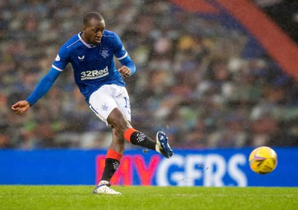 Glen Kamara is one of three Rangers players, along with Borna Barisic and Kemar Roofe, one booking away from a Europa League suspension. (Photo by Rob Casey / SNS Group)
