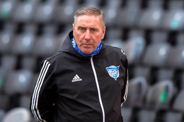 Peterhead Manager Jim McInally has hit out at the Scottish Government, SFA and SPFL over the extension to the lower league suspension. (Photo by Mark Scates / SNS Group)