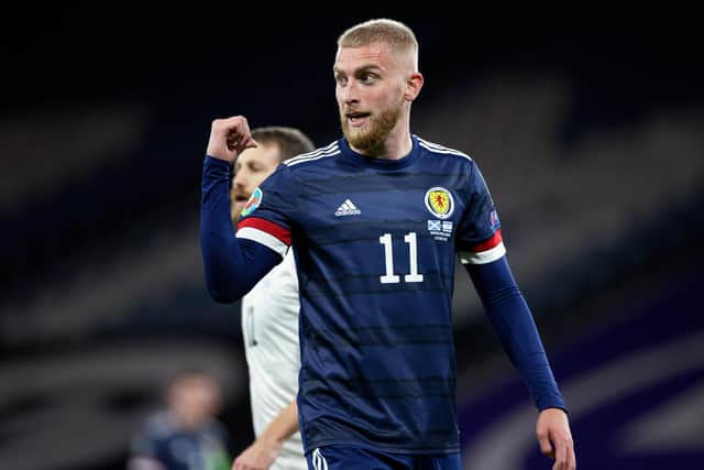 Oli McBurnie remembered Michael Stewart criticism with a brutal response on Twitter. Picture: SNS